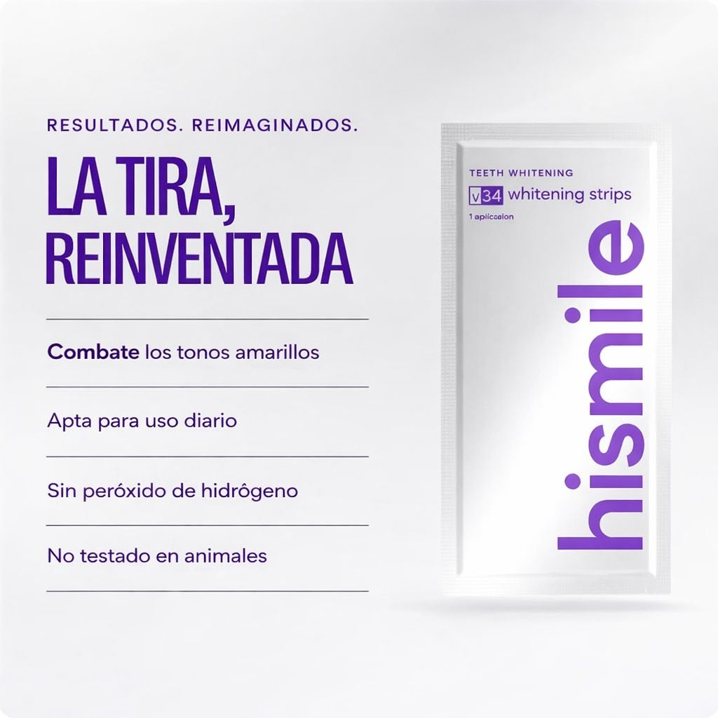 Tiras Blanqueadoras Dentales V34 de Hismile